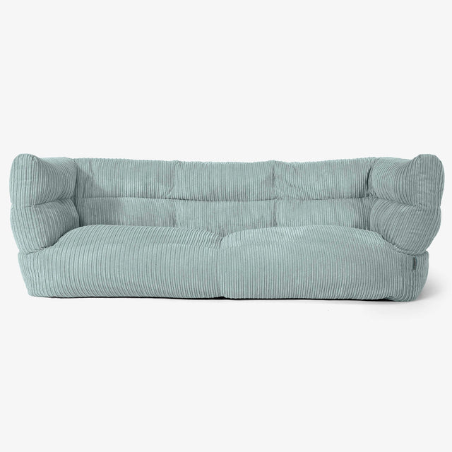 Canapé Pouf Albert 3 places - Côtelé Vert Menthe 01