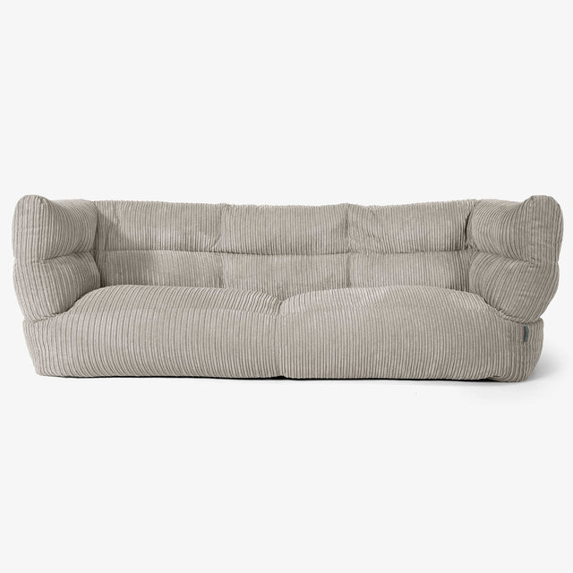 Canapé Pouf Albert 3 places - Côtelé Vison 01