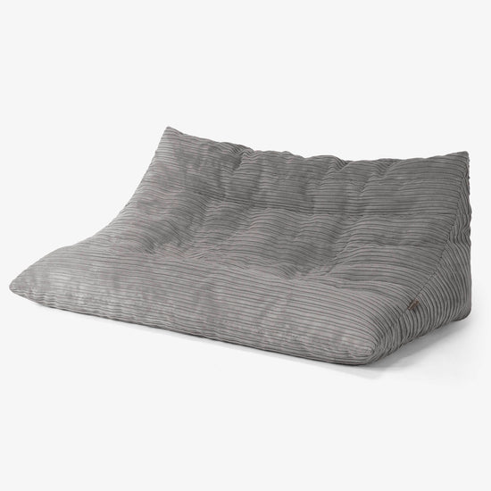 Canapé Pouf de Sol Noah - Côtelé Anthracite 02