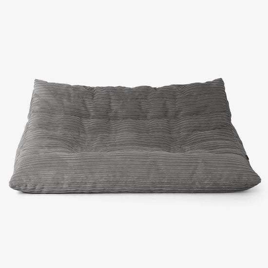 Canapé Pouf de Sol Noah - Côtelé Anthracite 01