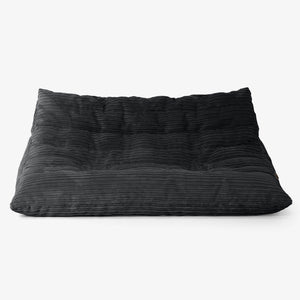Canapé Pouf de Sol Noah - Côtelé Noir