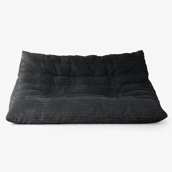 Canapé Pouf de Sol Noah - Côtelé Noir 01