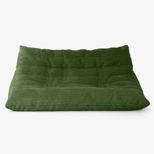 Canapé Pouf de Sol Noah - Côtelé Vert Forêt
