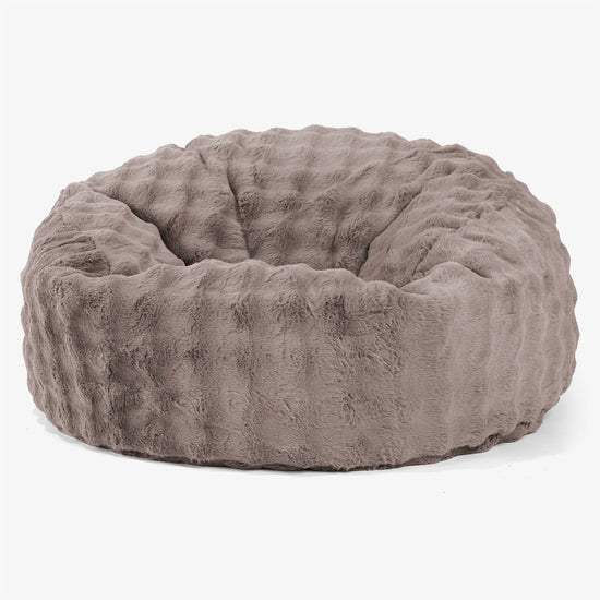 Canapé Pouf Géant Mammouth - Fausse Fourrure à Bulles Vison 01