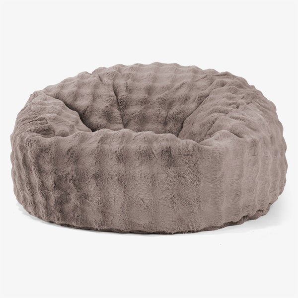 Canapé Pouf Géant Mammouth - Fausse Fourrure à Bulles Vison 01