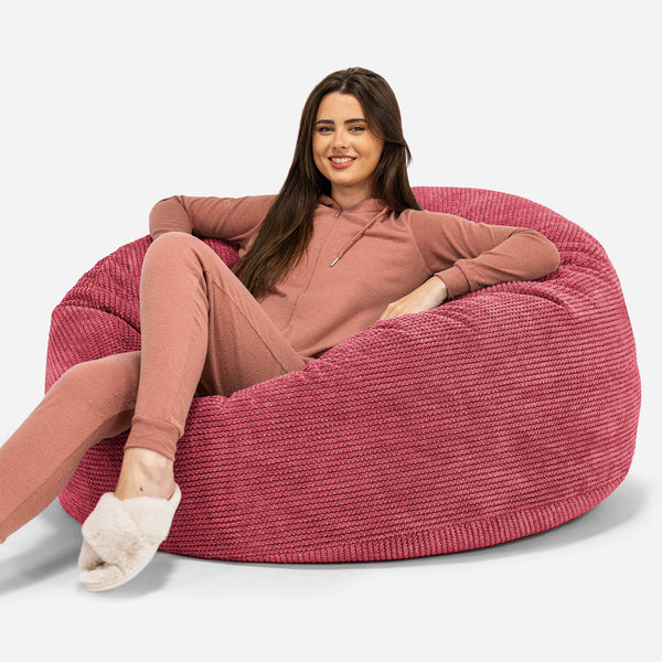 Canapé Pouf Géant Mammouth - Pompon Rouge pastel 01