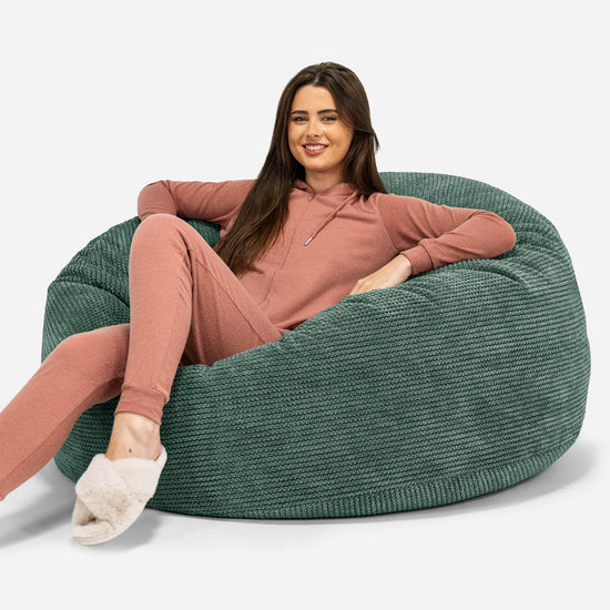 Canapé Pouf Géant Mammouth - Pompon Vert Mousse 01