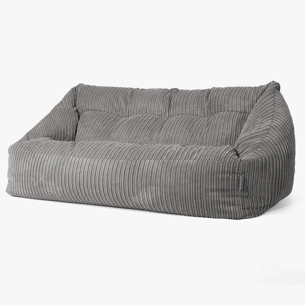 Canapé Pouf Maya - Côtelé Anthracite 01