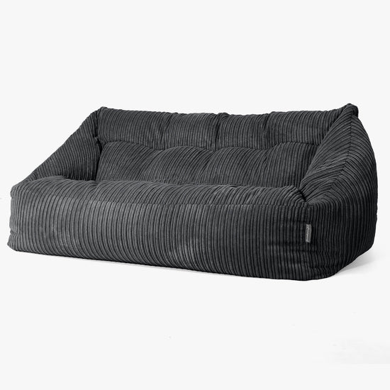 Canapé Pouf Maya - Côtelé Noir 03
