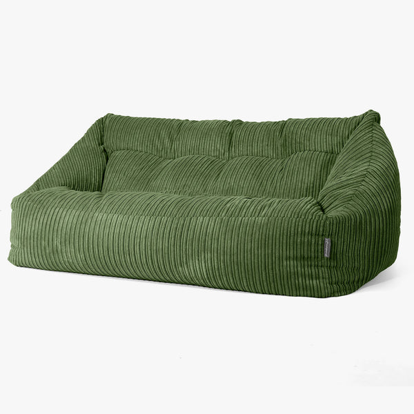 Canapé Pouf Maya - Côtelé Vert Forêt 01