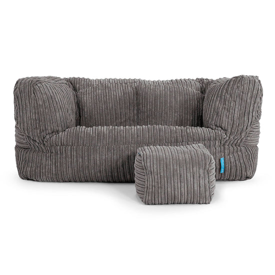 Canapé Enfant Albert 2-6 ans - Côtelé Anthracite 02