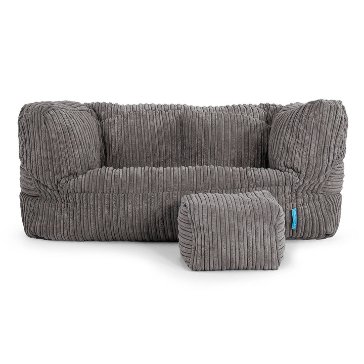 Canapé Enfant Albert 2-6 ans - Côtelé Anthracite 02