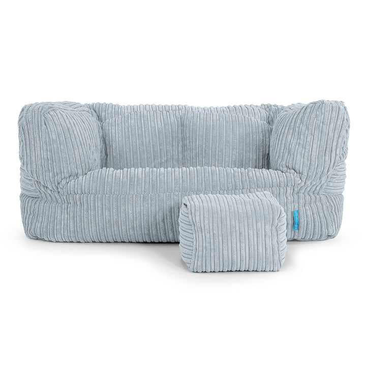 Canapé Enfant Albert 2-6 ans - Côtelé Bébé Bleu 02