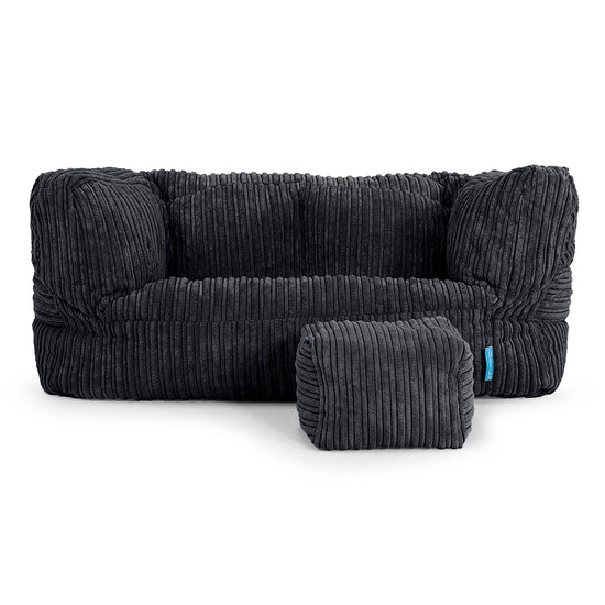 Canapé Enfant Albert 2-6 ans - Côtelé Noir 02