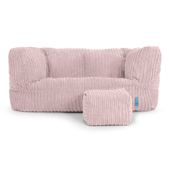 Canapé Enfant Albert 2-6 ans - Côtelé Rose 02