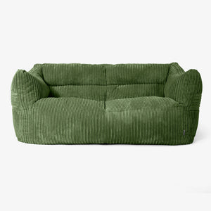 Canapé Pouf Victor - Côtelé Vert Forêt