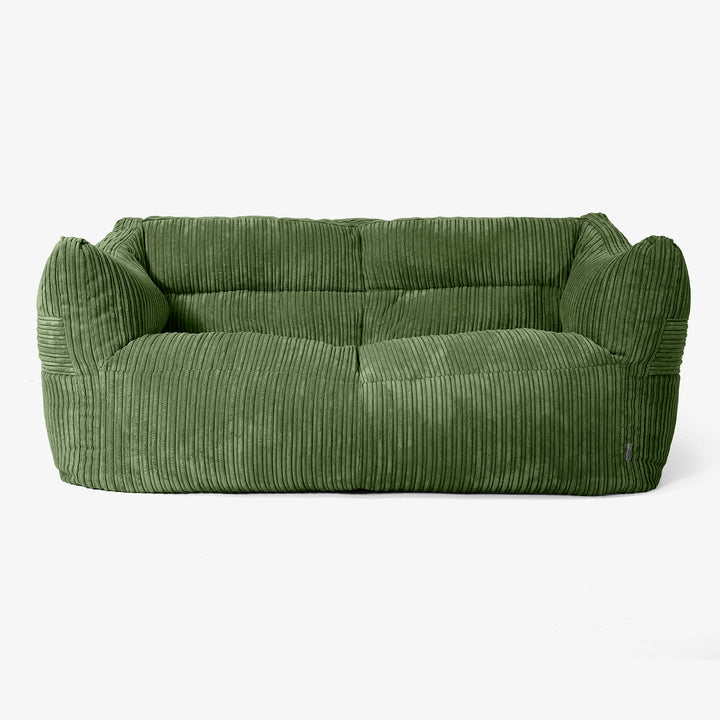 Canapé Pouf Victor - Côtelé Vert Forêt 01