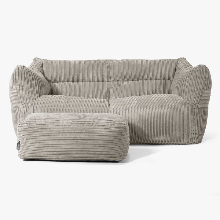 Canapé Pouf Victor - Côtelé Vison 02