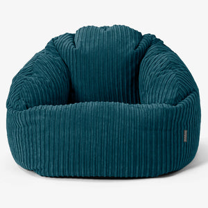 Pouf Chaise Bubble - Côtelé Bleu Canard