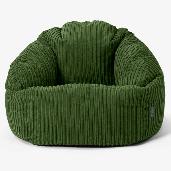 Pouf Chaise Bubble - Côtelé Vert Forêt 01