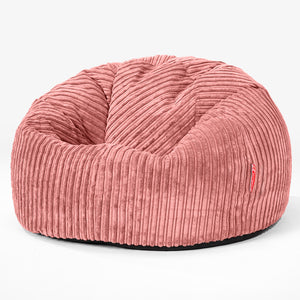 Pouf Poire Classique - Côtelé Pêche