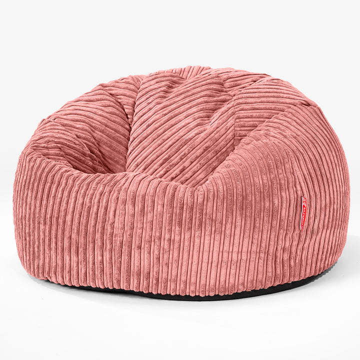 Pouf Poire Classique - Côtelé Pêche 01