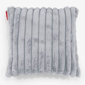 Housse de Coussin 47 x 47cm - Velours Côtelé Ultra Pelucheux Bleu Dragé
