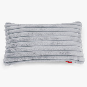 Housse de Coussin Rectangulaire Géant 40 x 70cm - Velours Côtelé Ultra Pelucheux Bleu Dragé