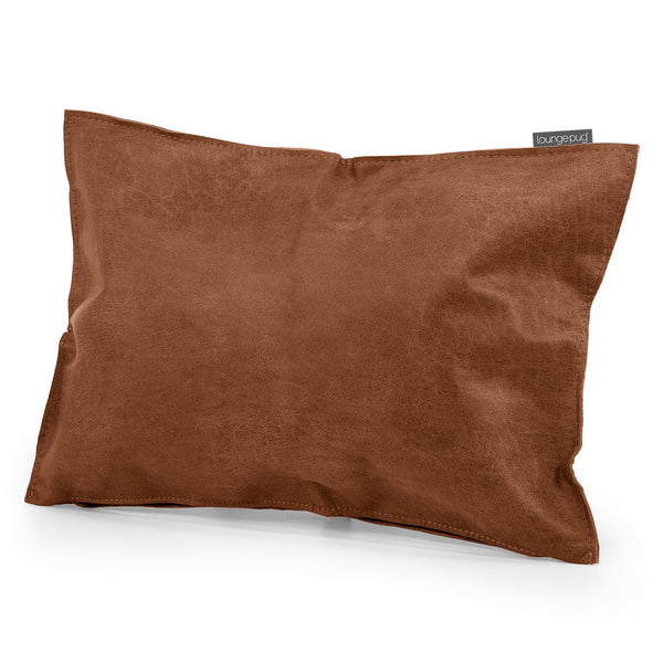 Housse de Coussin Rectangulaire 35 x 50cm - Cuir Vintage Camel Fabric Close-up Image