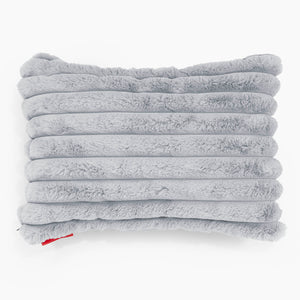 Housse de Coussin Rectangulaire 35 x 50cm - Velours Côtelé Ultra Pelucheux Bleu Dragé