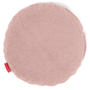 Housse de Coussin Rond 50cm - Bouclé Rose