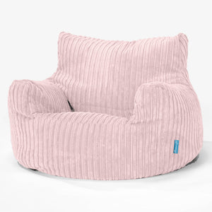 Fauteuil Pouf Enfant 3-8 ans - Côtelé Rose