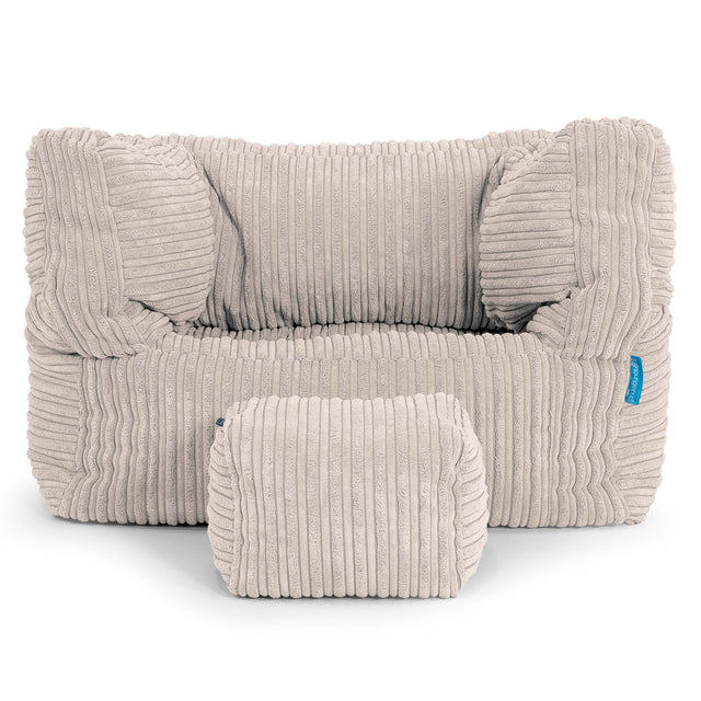 Fauteuil Pouf Albert pour Enfant 1-5 ans - Côtelé Ivoire 03