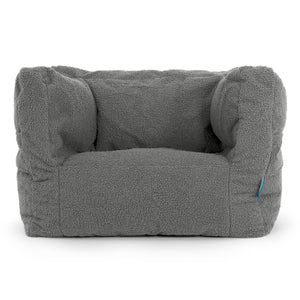Fauteuil Pouf Albert pour Enfant 1-5 ans - Bouclé Gris