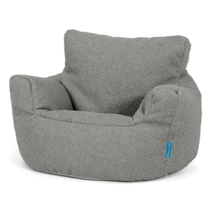 Fauteuil Pouf Bambin 1-3 ans - Bouclé Gris