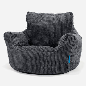 Fauteuil Pouf Bambin 1-3 ans - Pompon Noir