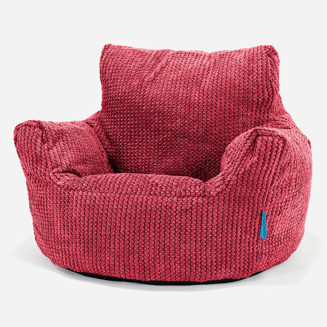 Fauteuil Pouf Bambin 1-3 ans - Pompon Rouge pastel 01