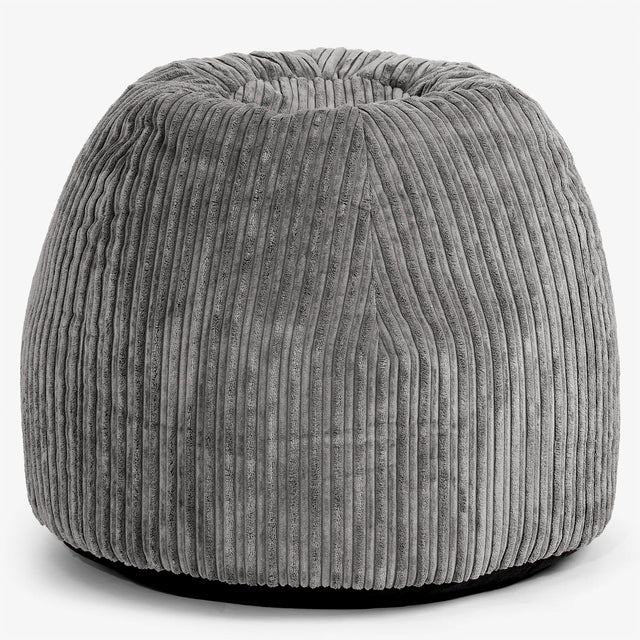Fauteuil Pouf de Bureau Ergonomique - Côtelé Anthracite 01