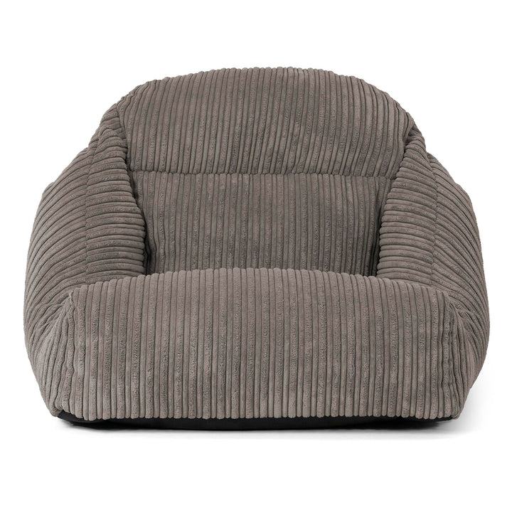 Fauteuil Pouf de Sol Aya - Côtelé Anthracite 02