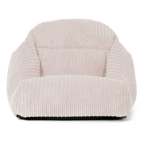 Fauteuil Pouf de Sol Aya - Côtelé Ivoire 02