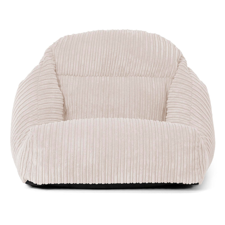 Fauteuil Pouf de Sol Aya - Côtelé Ivoire 02