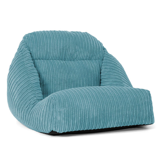 Fauteuil Pouf de Sol Aya - Côtelé Mer Égée 01