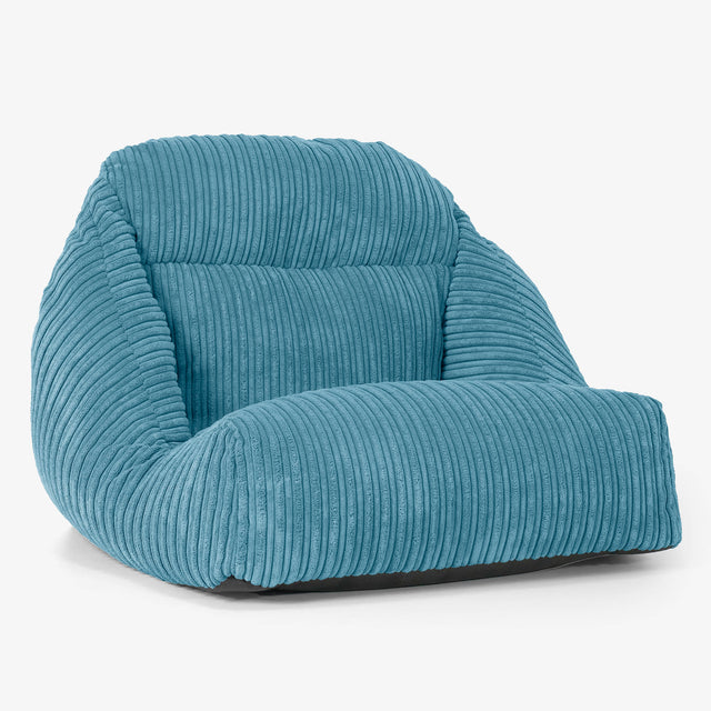 Fauteuil Pouf de Sol Aya - Côtelé Mer Égée 01