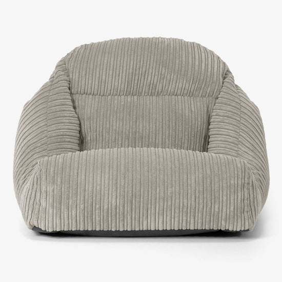 Fauteuil Pouf de Sol Aya - Côtelé Vison 02
