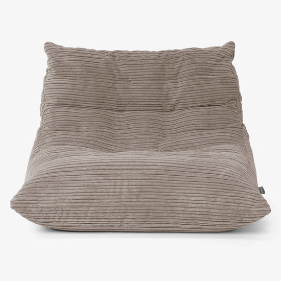 Fauteuil Pouf de Sol Noah - Côtelé Grège 01