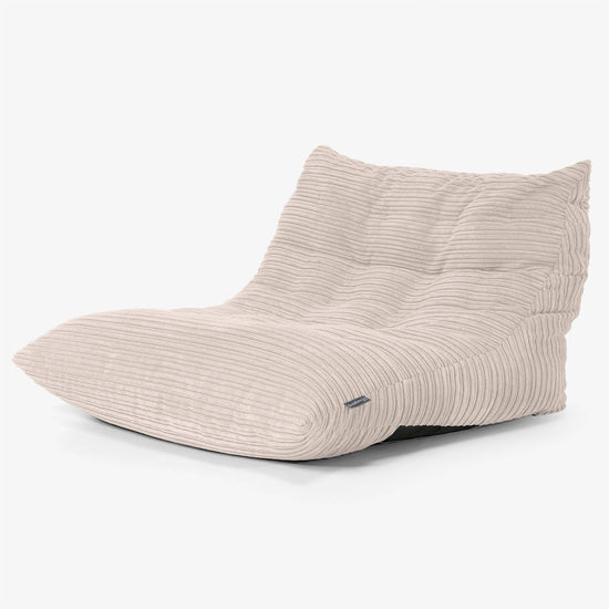 Fauteuil Pouf de Sol Noah - Côtelé Ivoire 02