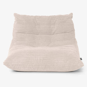 Fauteuil Pouf de Sol Noah - Côtelé Ivoire