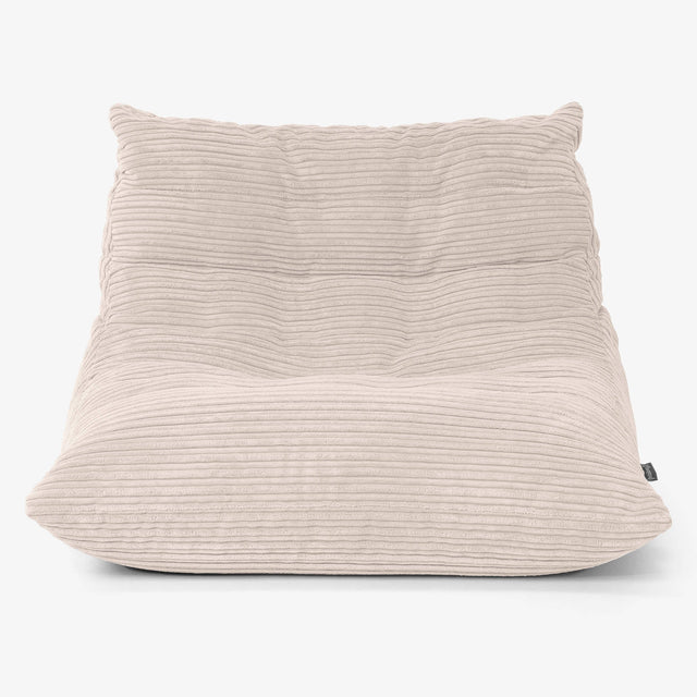 Fauteuil Pouf de Sol Noah - Côtelé Ivoire 01