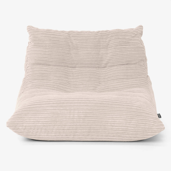 Fauteuil Pouf de Sol Noah - Côtelé Ivoire 01