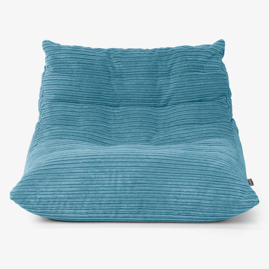 Fauteuil Pouf de Sol Noah - Côtelé Mer Égée 01